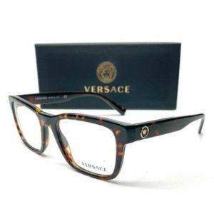 Versace Men's Dark Havana Square Eyeglasses!